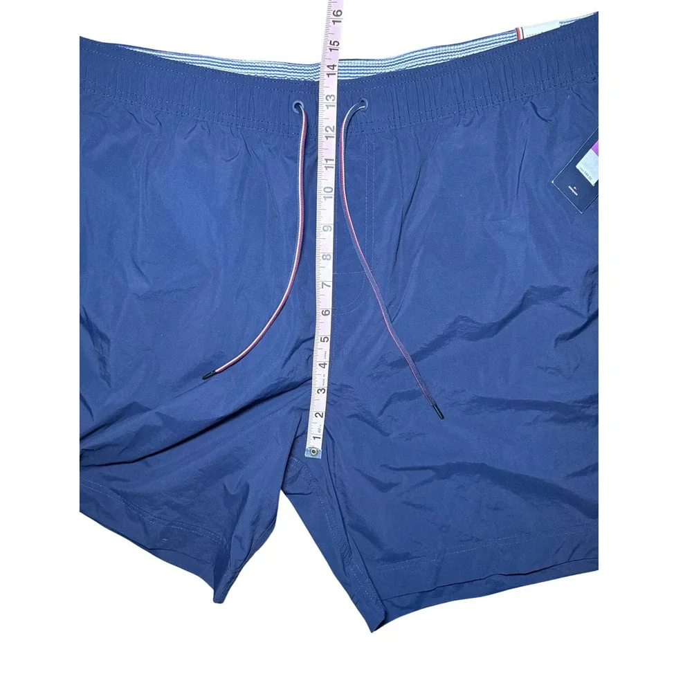 Tommy Hilfiger Swim Trunks Men XXL Navy Blue Mesh Lined Drawstring NWT